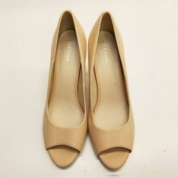 Cole Haan Classic Peep toe Pumps Heels Beige size 7 - Picture 6 of 10